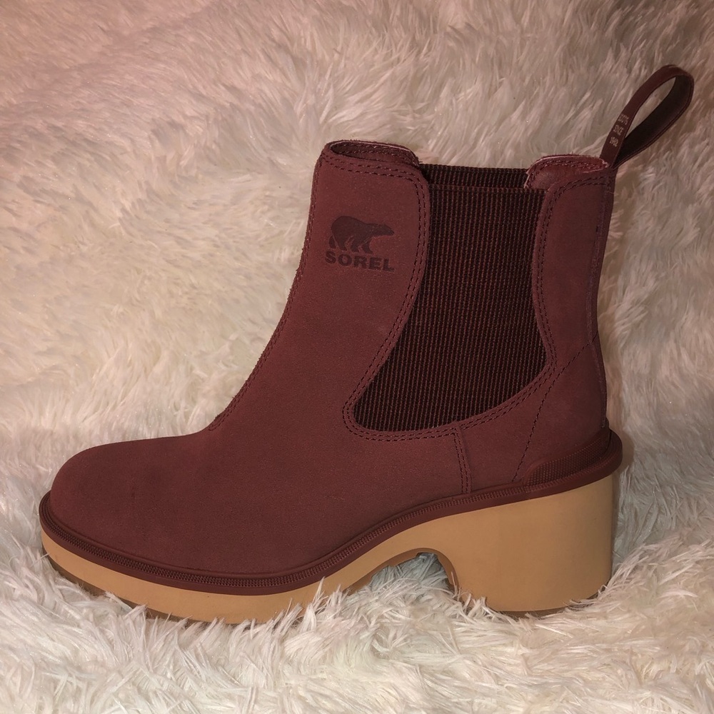 Sorel Women's Hi-Line Heel Chelsea Boots - Umber,Spice size 6.5 NWOB - Picture 16 of 16